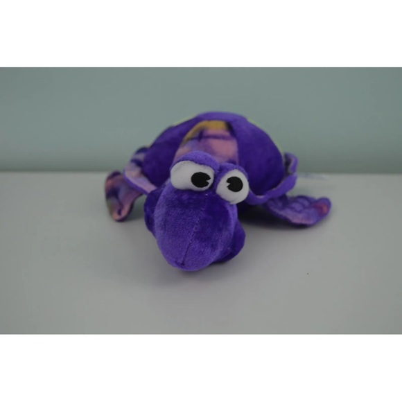 BJ Toy Co Sea Turtle Plush Stuffed Animal Purple Green 9" - Picture 3 of 6